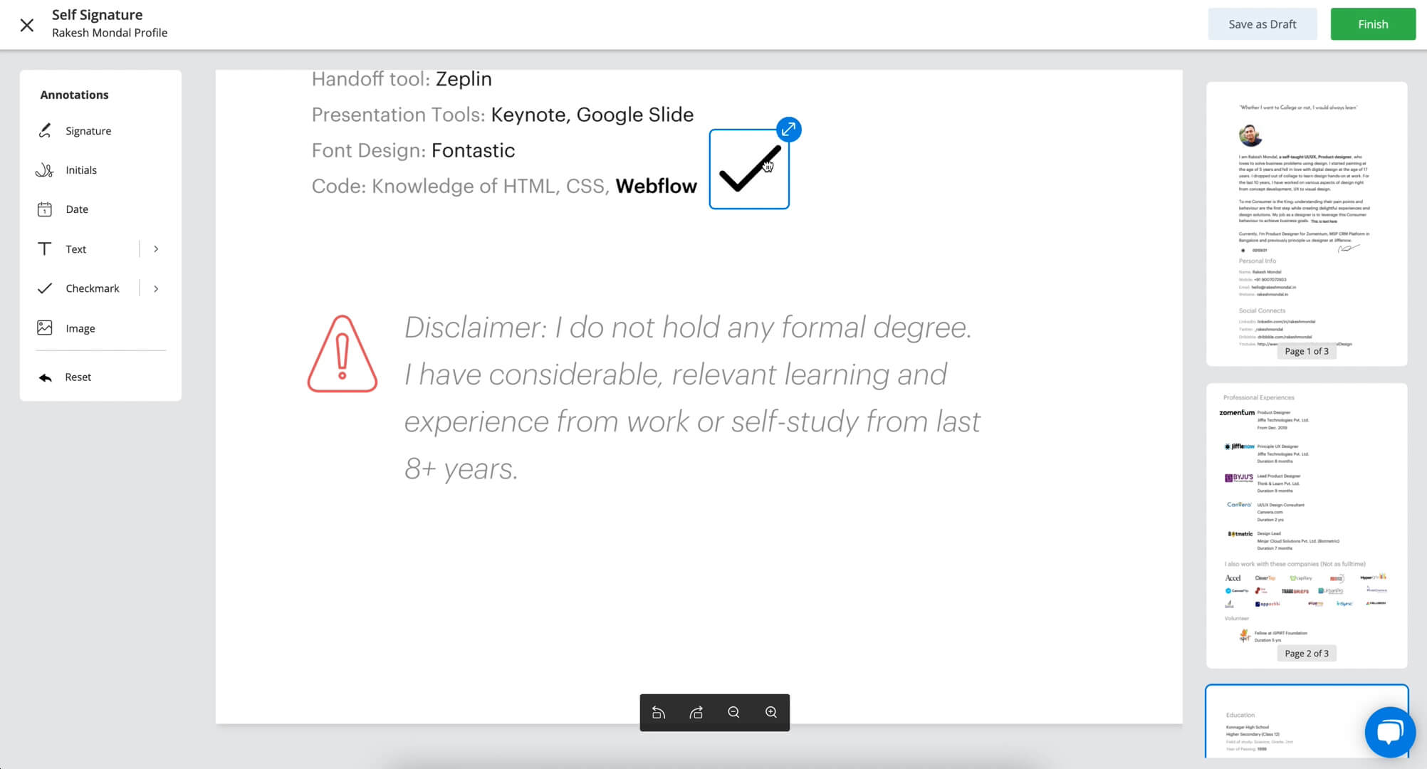 SignEasy UI, UX Design SaaS Application Design saas ui
